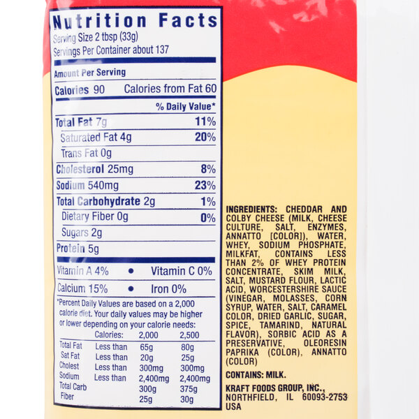 Kraft 6.5 lb.CHEEZ WHIZ Cheese Spread