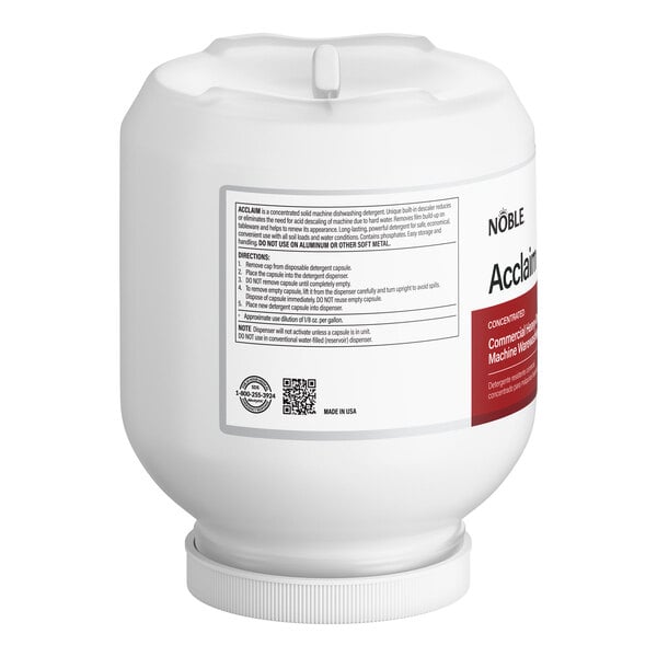 Noble Acclaim 8 lb. / 128 oz. Concentrated Solid Dish Machine Detergent - 4/Case