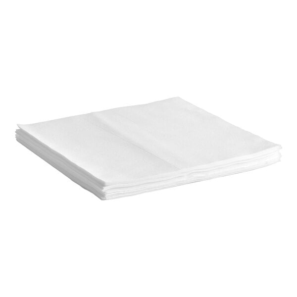 Choice 14" x 14" White Linen-Feel Flat-Packed Dinner Napkin - 1,000/Case