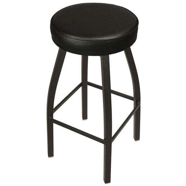 M Seating 2520bblv Sb Kyle Sand Black Metal Barstool With Metal Barstool With Padded Black Vinyl Swivel Seat Main Picture Image Preview