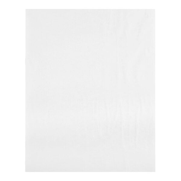 A plain white sheet with a slightly textured surface, possibly wax-like in appearance.