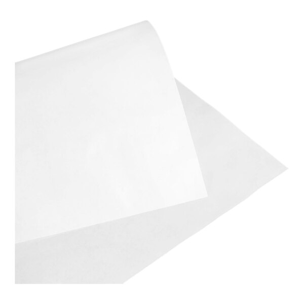 Two overlapping sheets of semi-translucent white paper on a plain background.