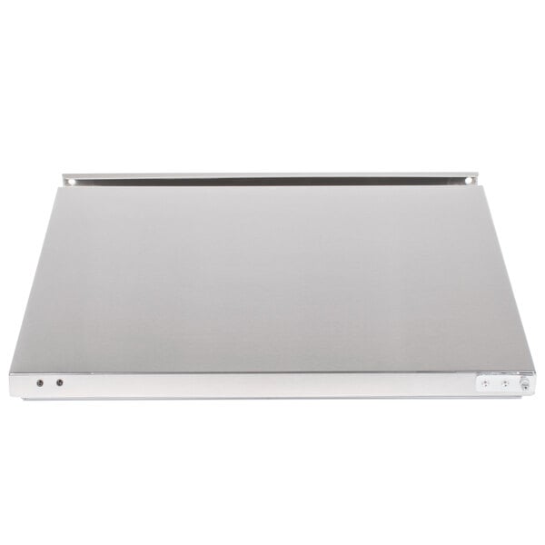 A stainless steel right hinged door for refrigeration equipment.