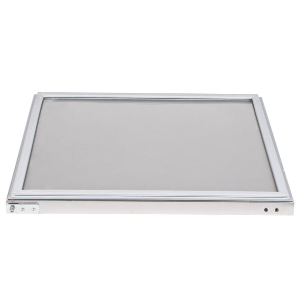 A white rectangular object with a white frame.