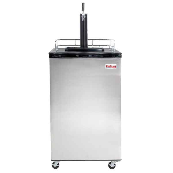 Galaxy Single Tap Kegerator Beer Dispenser Stainless Steel, (1) 1/2