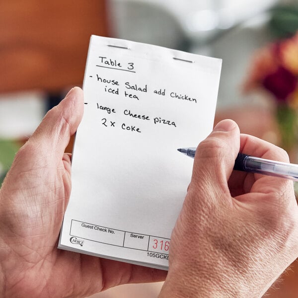 Choice 1 Part White Blank Guest Check - 100/Case