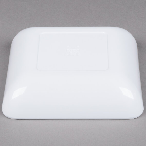 A white square GET Midtown melamine bowl.