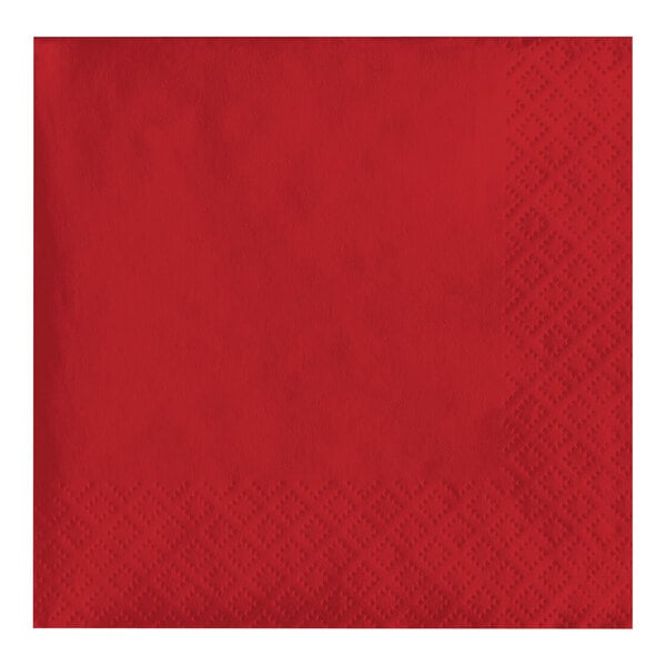 Creative Converting 571031B Classic Red 3-Ply Beverage Napkin - 500/Case