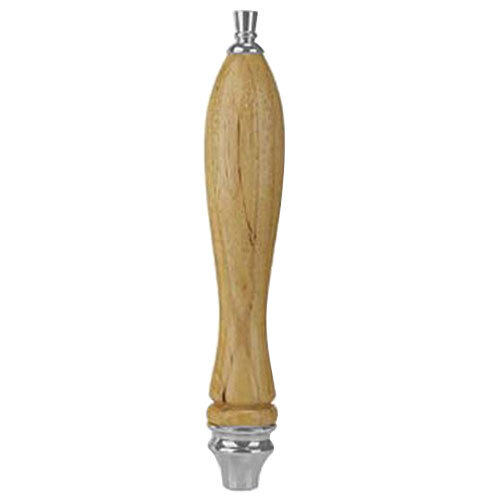 Micro Matic 5402 11 1/2" Natural Oak PubStyle Beer Tap Handle with Silver Finial and Ferrule