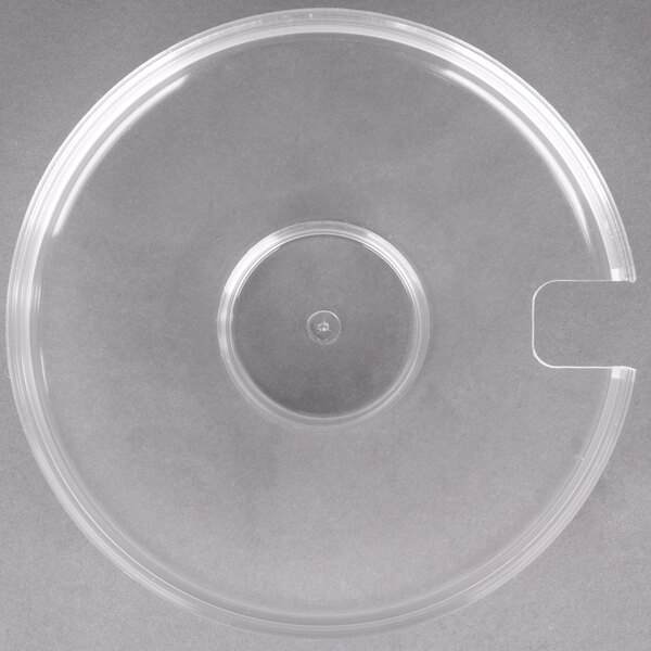 A clear plastic container with a slotted lid.