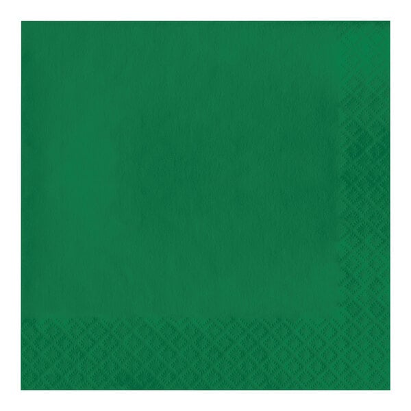 Creative Converting 139184135 Emerald Green 2-Ply 1/4 Fold Luncheon Napkin - 600/Case