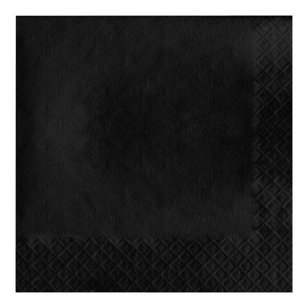 A black napkin with a diamond pattern.