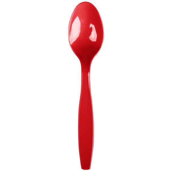 Vibrant Apple Red Plastic Spoons 20 Ct.