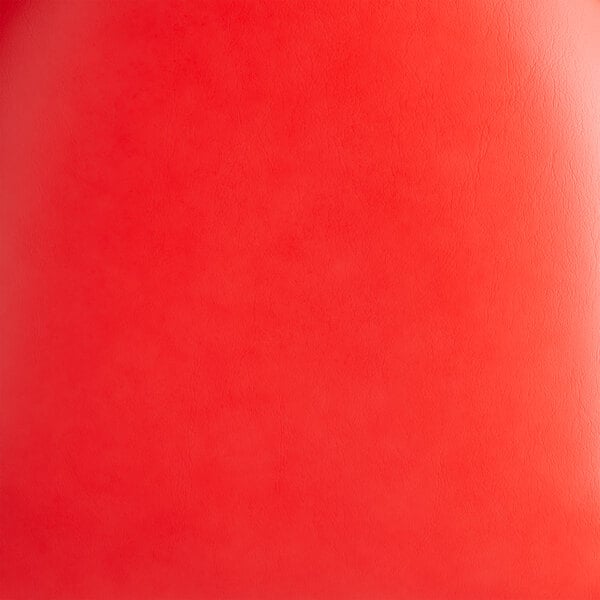 A red vinyl padded seat for a chair and barstool.
