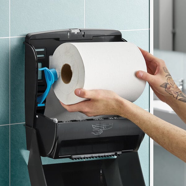 Lavex White Hardwound Paper Towel, 600 Feet / Roll - 12/Case