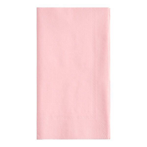 Choice 15" x 17" Pink Customizable 2-Ply Paper Dinner Napkin - 100/Pack