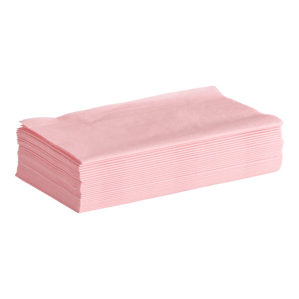 Choice 15" x 17" Pink Customizable 2-Ply Paper Dinner Napkin - 100/Pack
