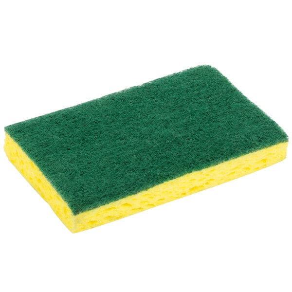 20 Count Cleaning Scrub Sponges for Kitchen, Dishes, Bathroom, Car Wash,  One Scouring Scrubbing One Absorbent Side, Abrasive Scrubber Sponge Dish  Pads, Heavy Duty, Green Yellow 