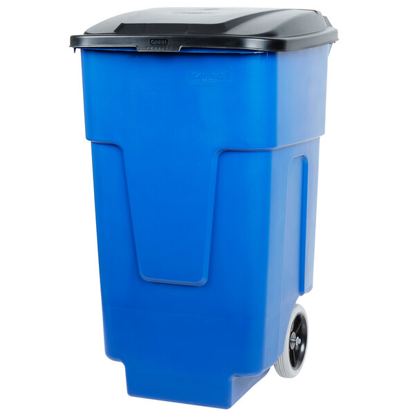 Carlisle 34505014 Bronco 50 Gallon Blue Rolling Container