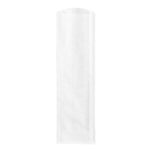 Choice 2 3/4" x 10" Customizable White Kraft Disposable Silverware / Bakery / Churro Bag - 2,000/Case