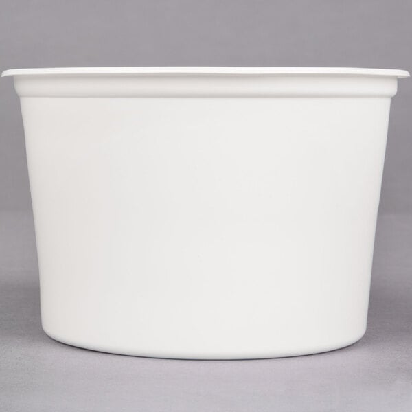 Choice 16 oz. White Microwavable Plastic Round Deli Container - 50/Pack