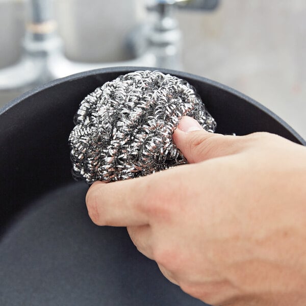 Stainless Steel Scrubbers 3 Scrubbers ! Pack//3 Scrubbers Ideal for Cast Iron Pans 0 1