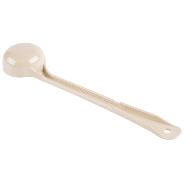 Carlisle 437006 Measure Misers 3 oz. Beige Long Solid Portion Spoon ...