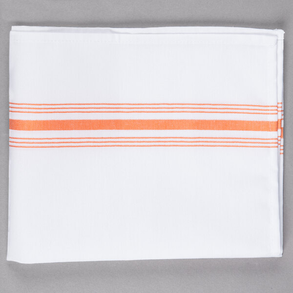 Reusable Napkins Bright Orange Watermark Design Cloth Dinner Napkins