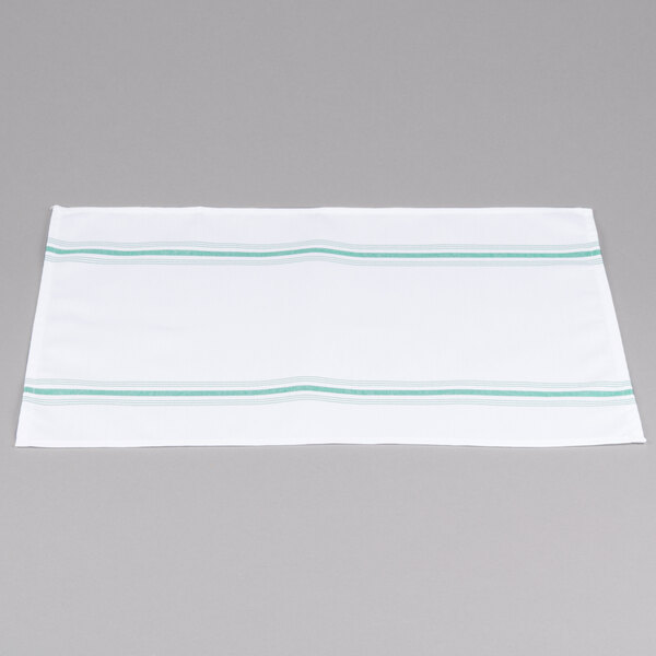 Marko 53771822NH064 Kelly Green Softweave Bistro Striped Cloth Napkins
