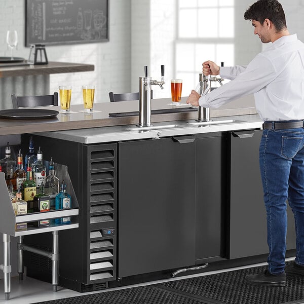 21.1 In. 6.1 Cu. Ft. Dual Tap Beer Kegerator In Stainless Steel