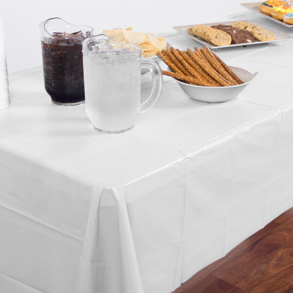 Creative Converting 01255b 54 X 108 White Disposable Plastic Table Placeholder Image Requested By Er