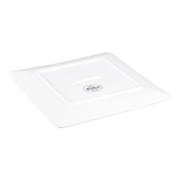 Libbey Slate 9" Ultra Bright White Coupe Square Porcelain Plate - 12/Case