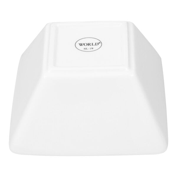 Libbey Slate 20 oz. Ultra Bright White Square Porcelain Bowl - 24/Case