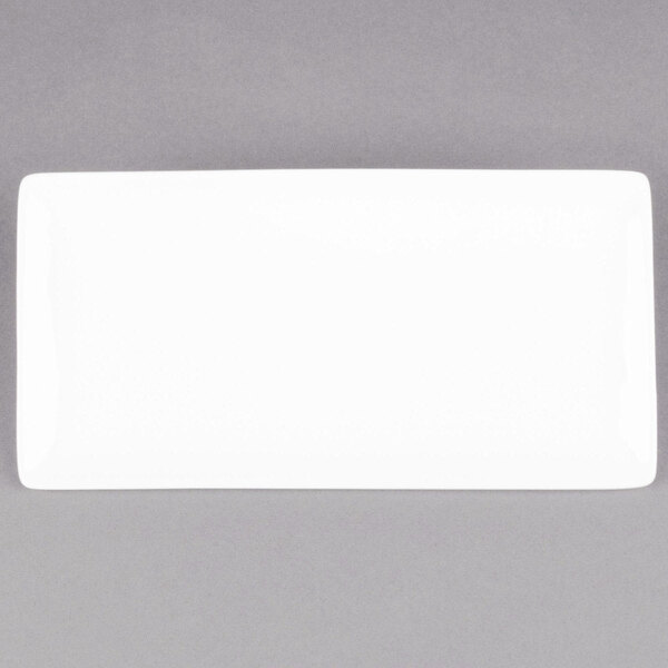 A white rectangular porcelain tray.