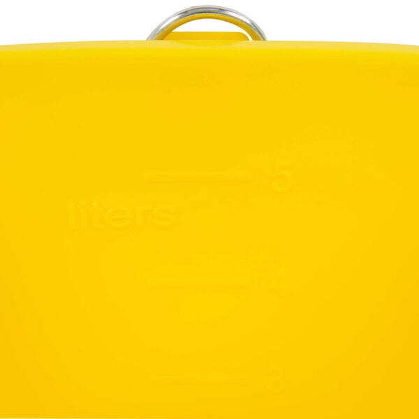 San Jamar KP196KCYL 6 Qt. Yellow Cleaning Kleen-Pail