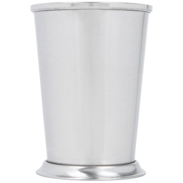 An American Metalcraft stainless steel mint julep cup with a brushed finish.