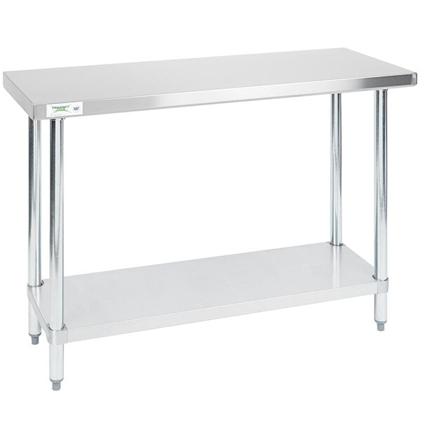 Details about   18" X 48" Stainless Steel Work Table With Galvanized Undershelf 