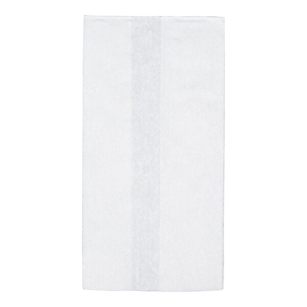 A white paper towel with a black stripe.