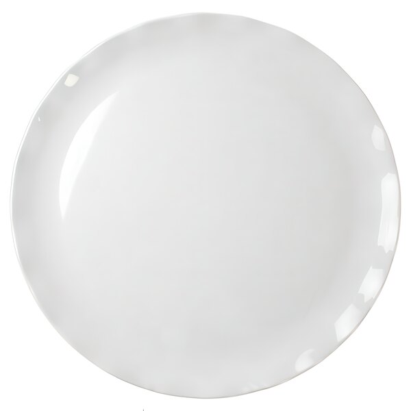 A white plate with a white border.