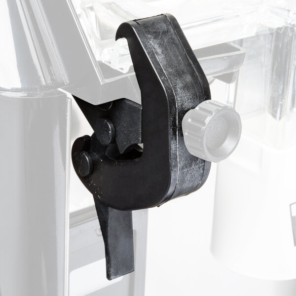A black plastic Stoelting tank clamp lever with a black handle.