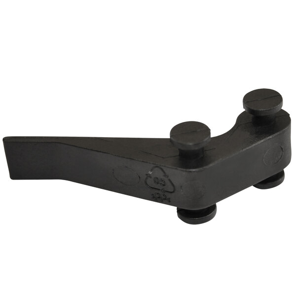A black metal Stoelting tank clamp lever with two holes.