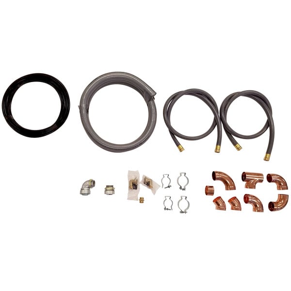 A black circle with a white background containing Rational Installation Kit for Model 62 and 202 Electric Combi Ovens.