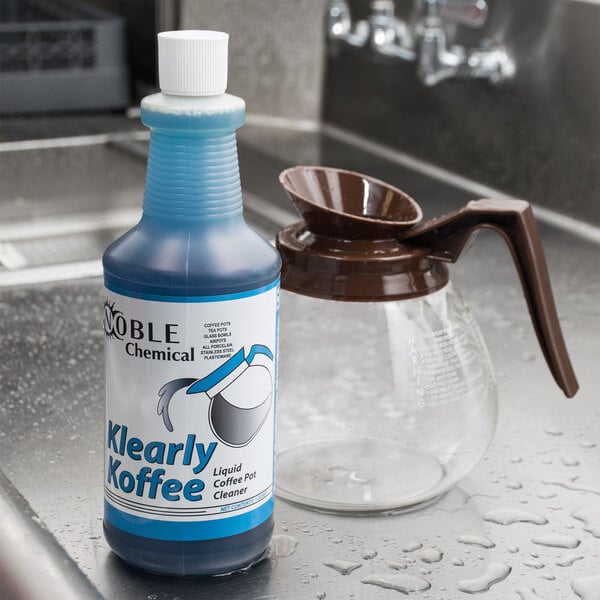 Noble Chemical Klearly Koffee 1 Qt. / 32 oz. Concentrated Liquid Coffee Pot  Cleaner Bottle