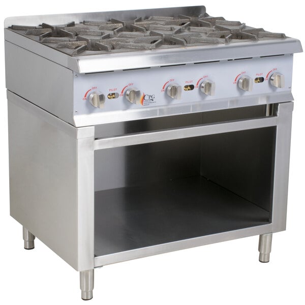 Cooking Performance Group 36rsbnl 6 Burner Gas Range Hot Plate