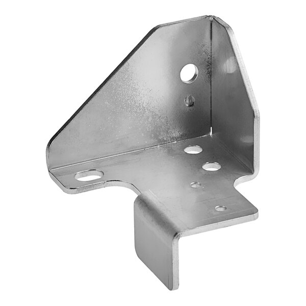 A metal corner hinge with holes for an Avantco SS-1R-G-HC or SS-2R-G-HC unit.