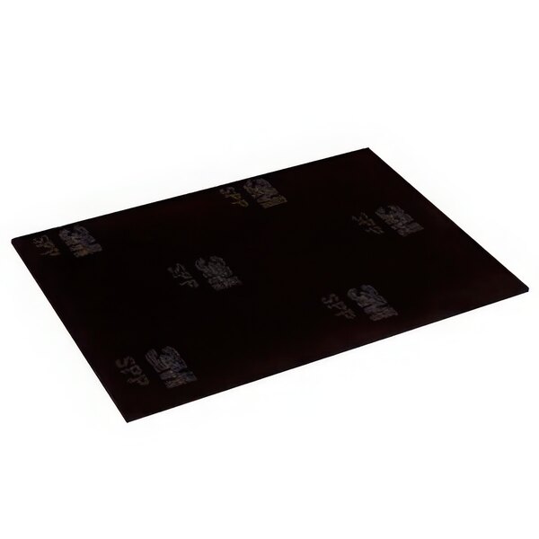 A black rectangular 3M Scotch-Brite surface preparation pad with silver writing on it.