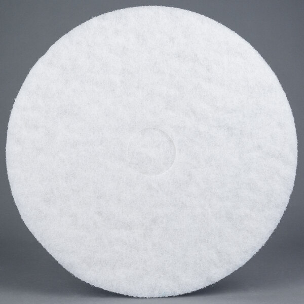 Polishing Floor Pad, White - 5 Per Carton - 13 In