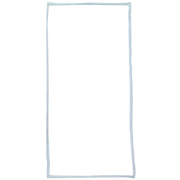 A white rectangular vinyl magnetic door gasket with a white border.