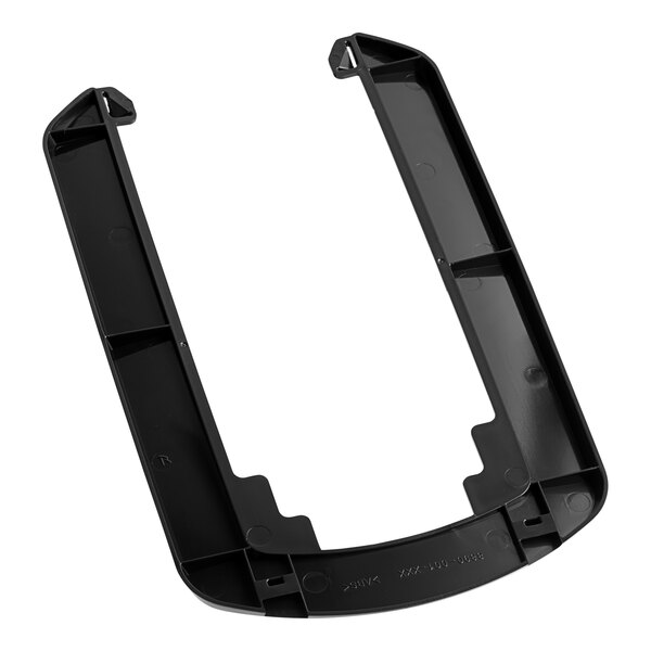 A black plastic GOJO True Fit wall plate with holes.