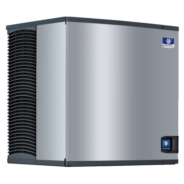 A large silver rectangular Manitowoc Indigo NXT Series QuietQube remote cooled ice machine.